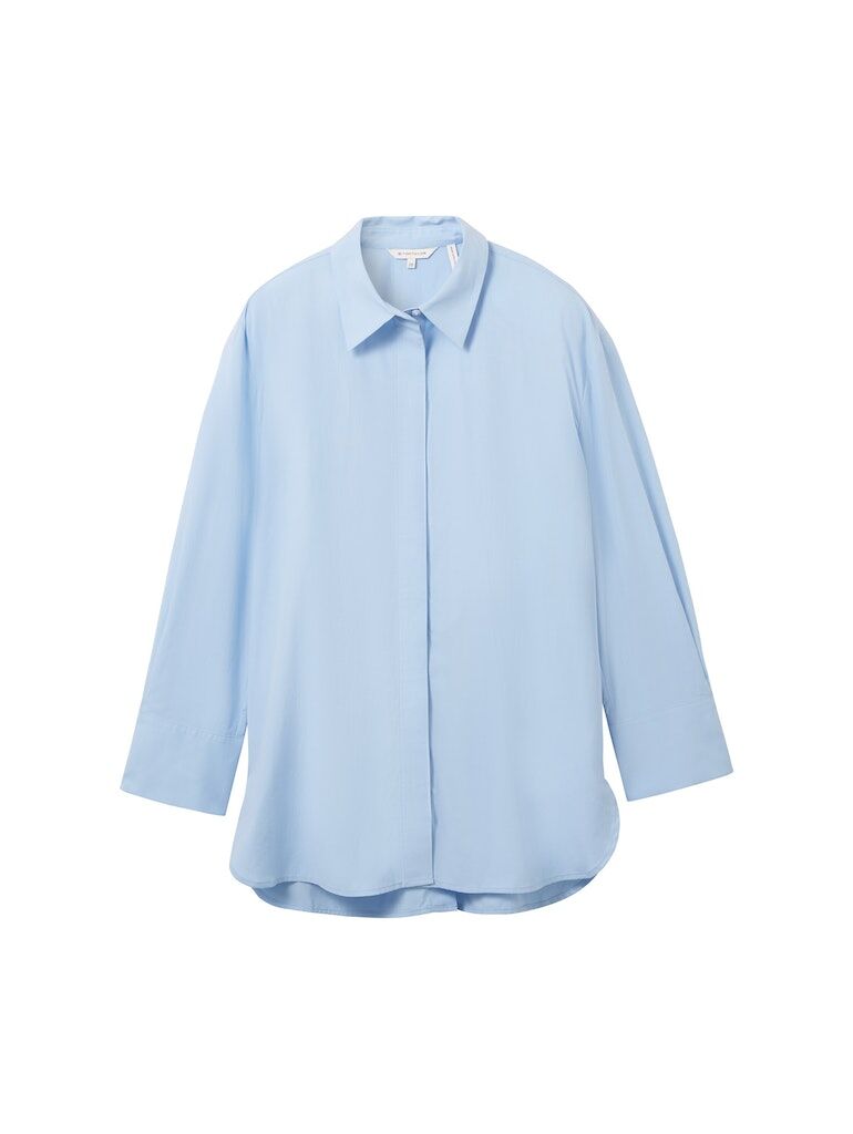 Unifarbene Bluse mit TENCEL(TM) Lyocell Unifarbene Bluse mit TENCEL(TM) Lyocell