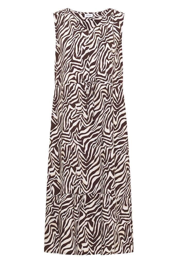 Midikleid mit Zebraprint