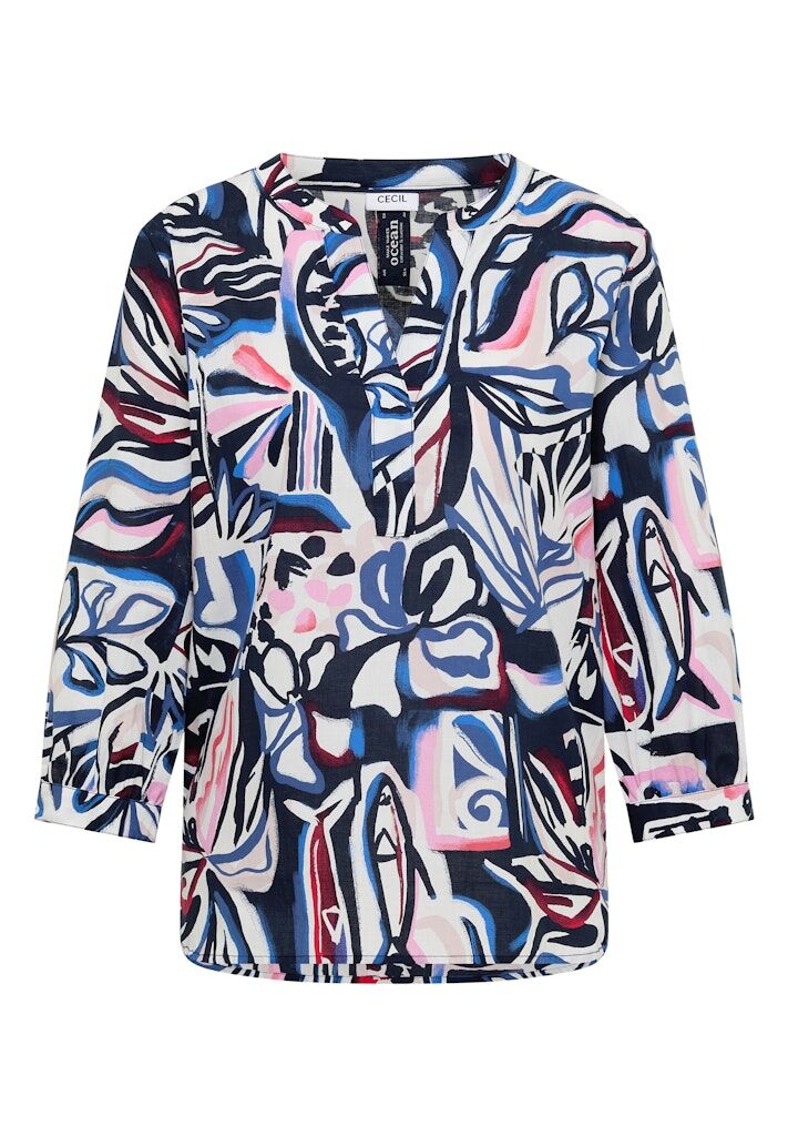 Bluse mit Multicolor Print Bluse mit Multicolor Print