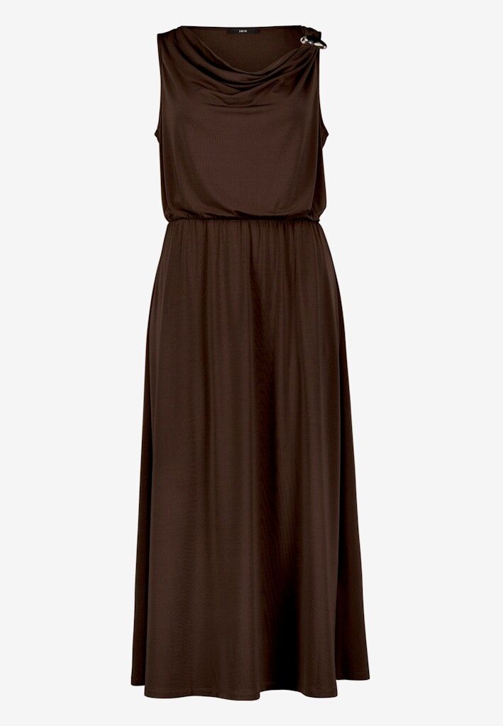 Midikleid mit Wasserfallausschnitt