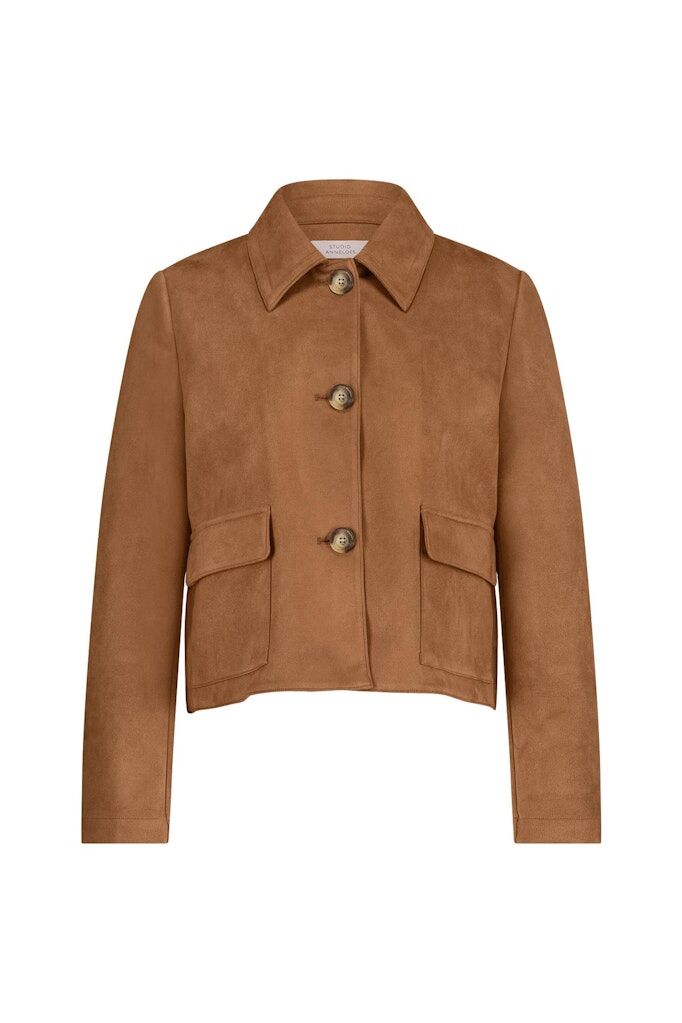 Jacke in Velours-Optik