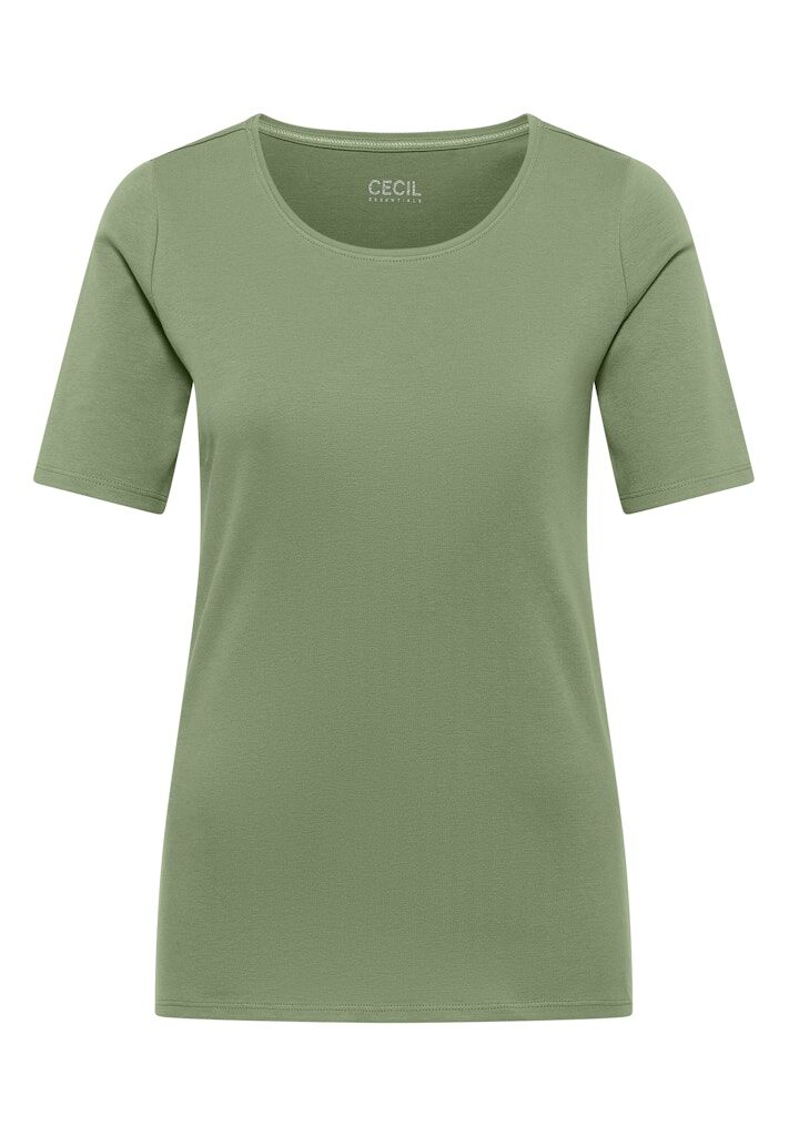 Basic T-Shirt mit Rundhals in Unifarbe Basic T-Shirt mit Rundhals in Unifarbe