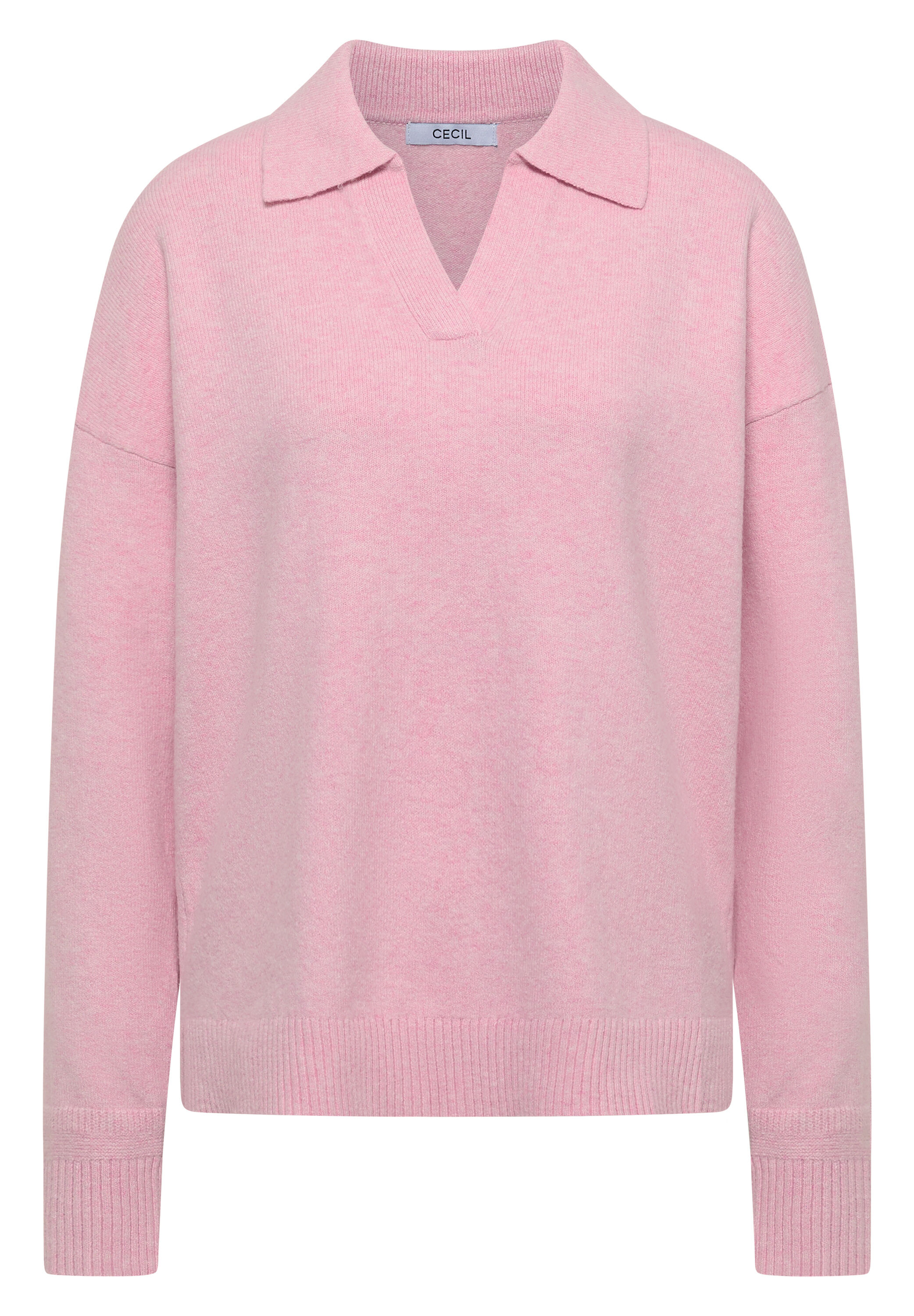 Langarm Pullover mit Polokragen