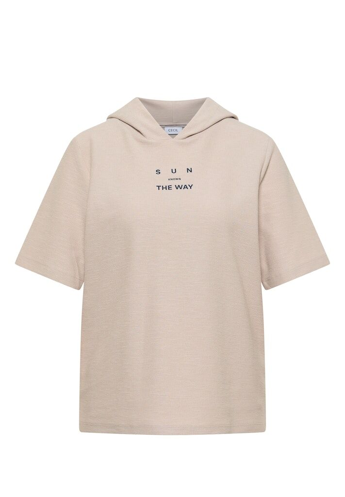 Shirt mit Kapuze und Wording Shirt mit Kapuze und Wording