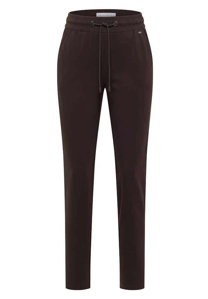 Mid Waist Slim Leg Hose im Casual Fit