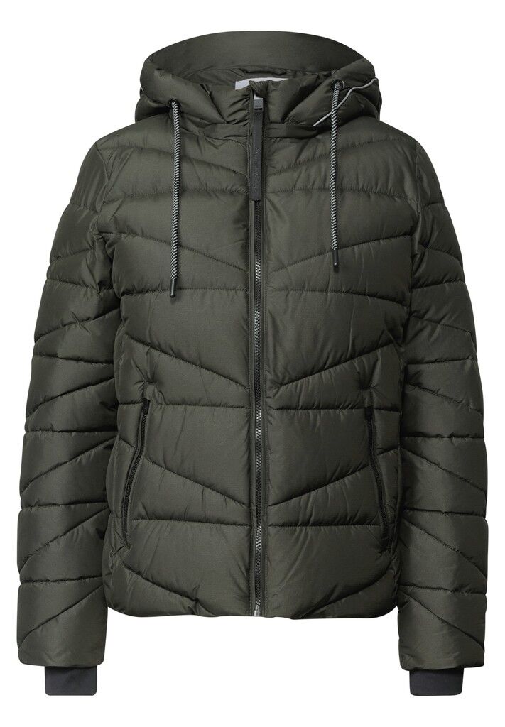 Steppjacke mit Kapuze und Zipper