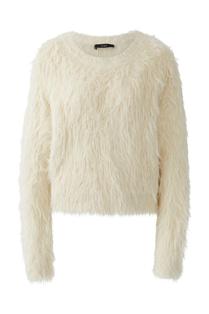 Pullover aus Fellchengarn