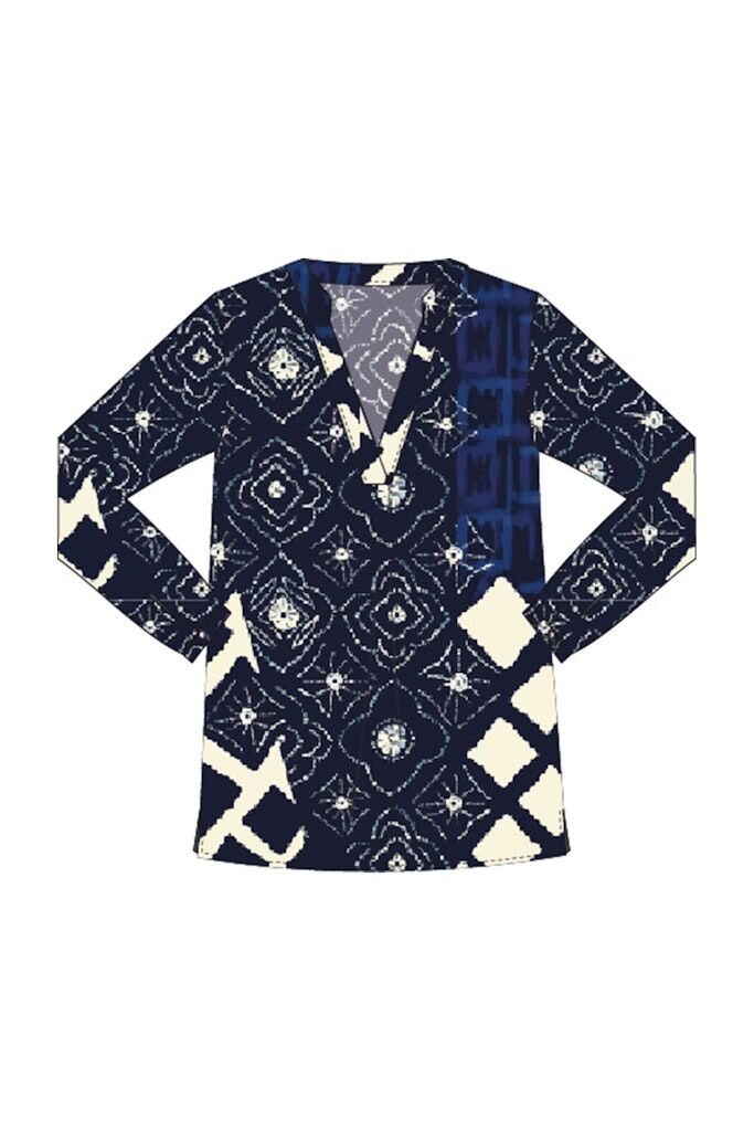 Bluse mit V-Ausschnitt Bluse mit V-Ausschnitt