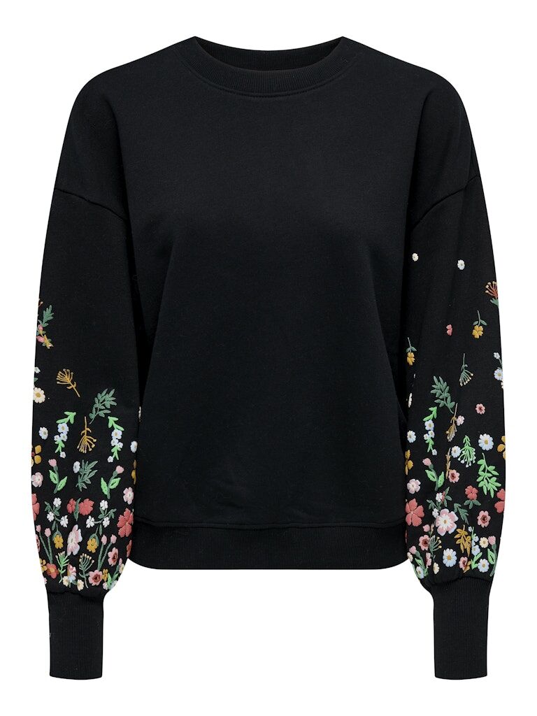 Only Sweatshirt mit Blumen