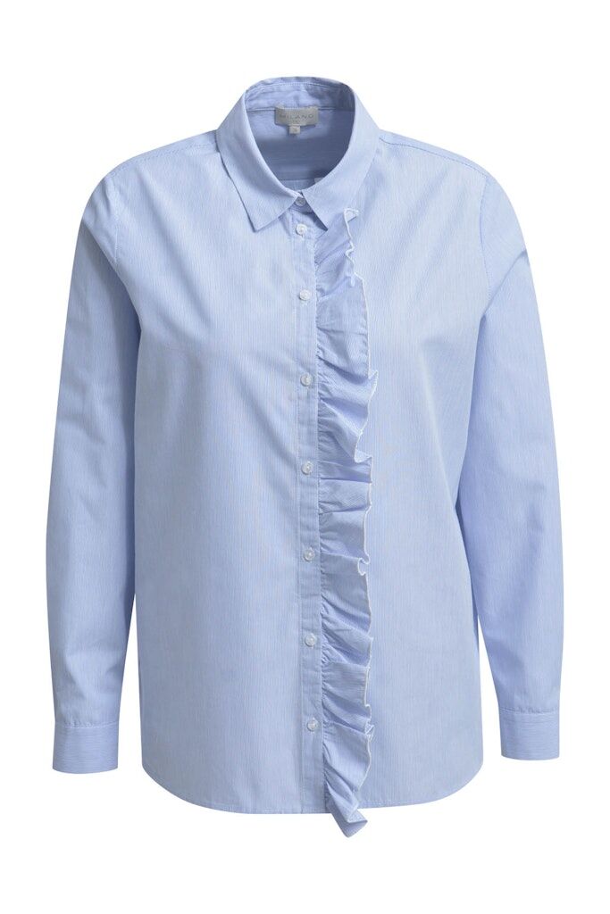 Bluse mit Rüsche