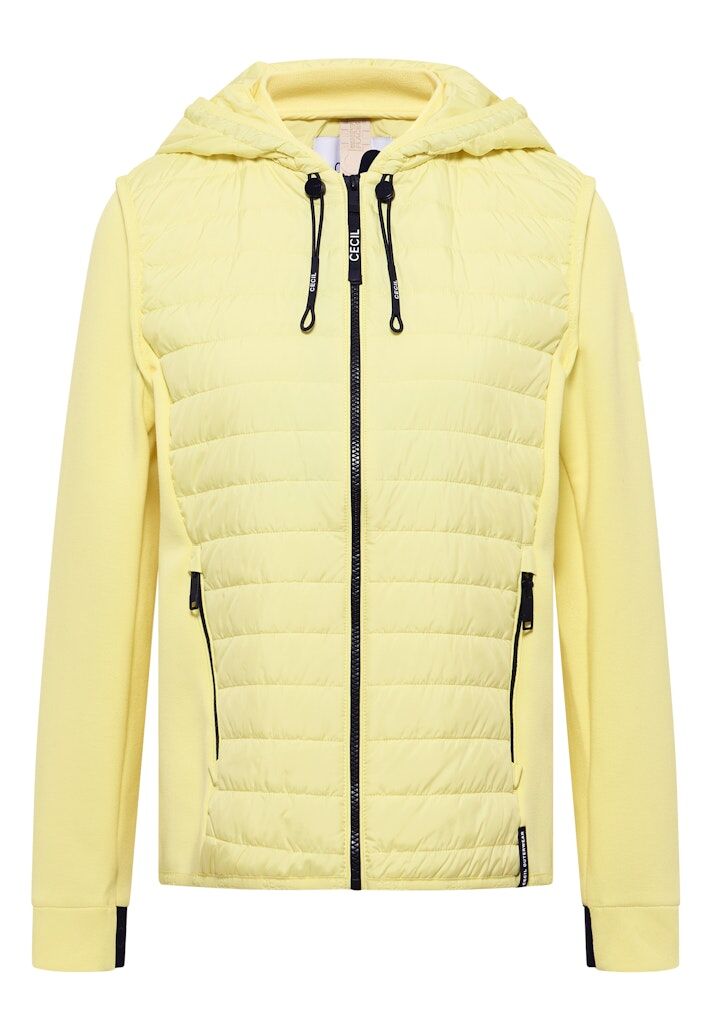 Jacke mit Strukturmix und Kapuze