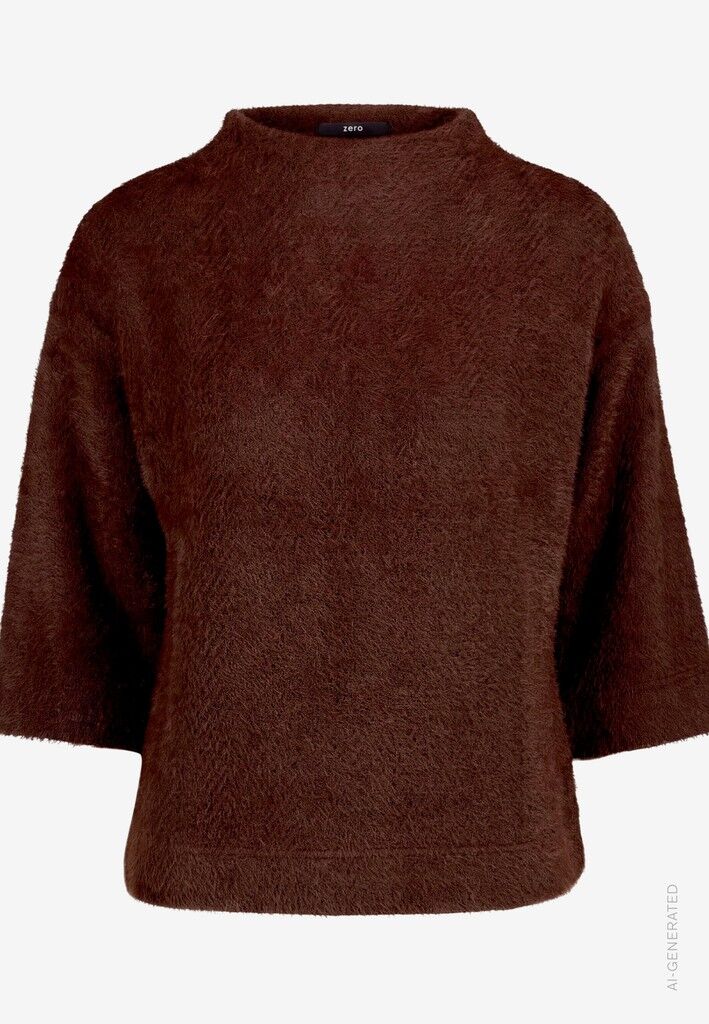 Sweatshirt 3/4 Arm mit Fischgrätmuster