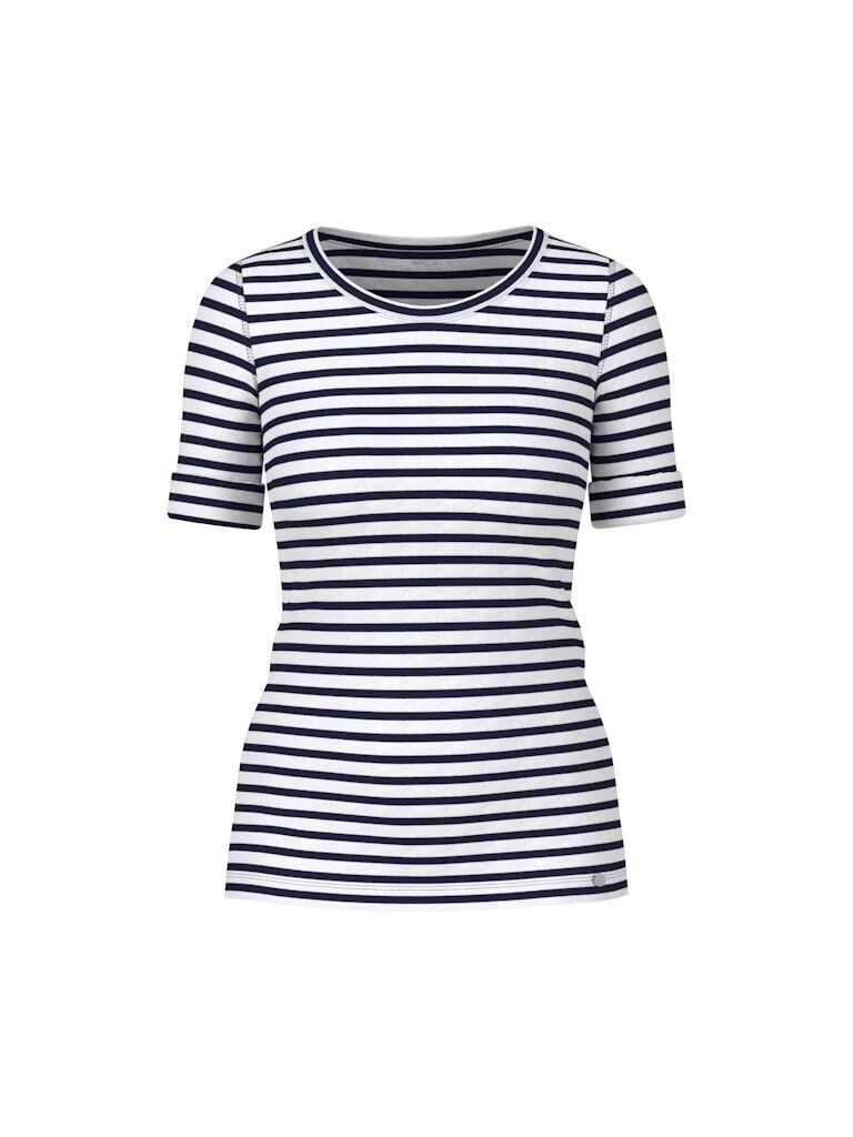 Ringel-T-Shirt aus Baumwoll-Ripp