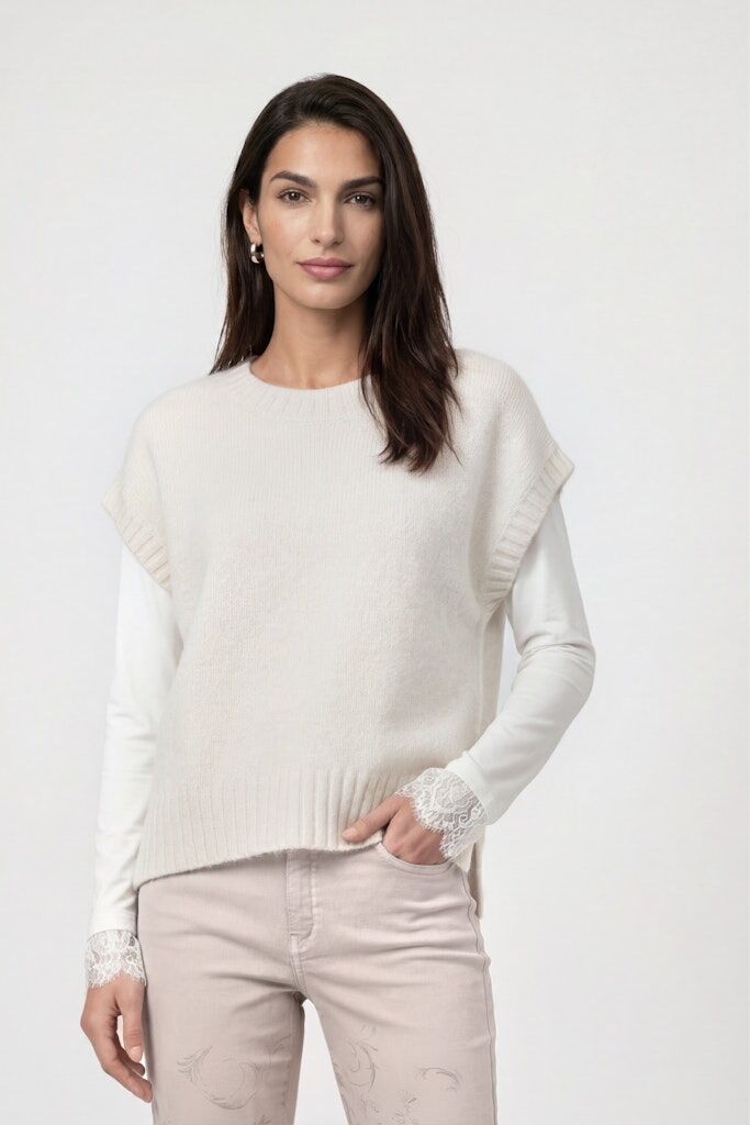 Strickpullunder mit Lurexgarn Strickpullunder mit Lurexgarn