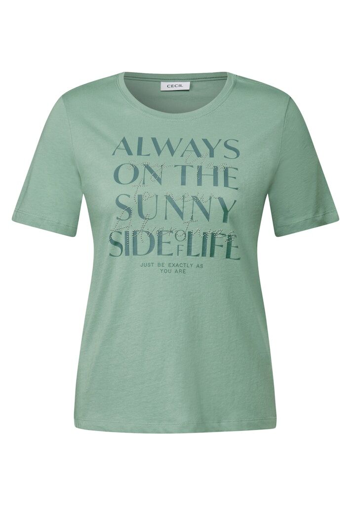 Cecil Shirt mit Wording Artwork