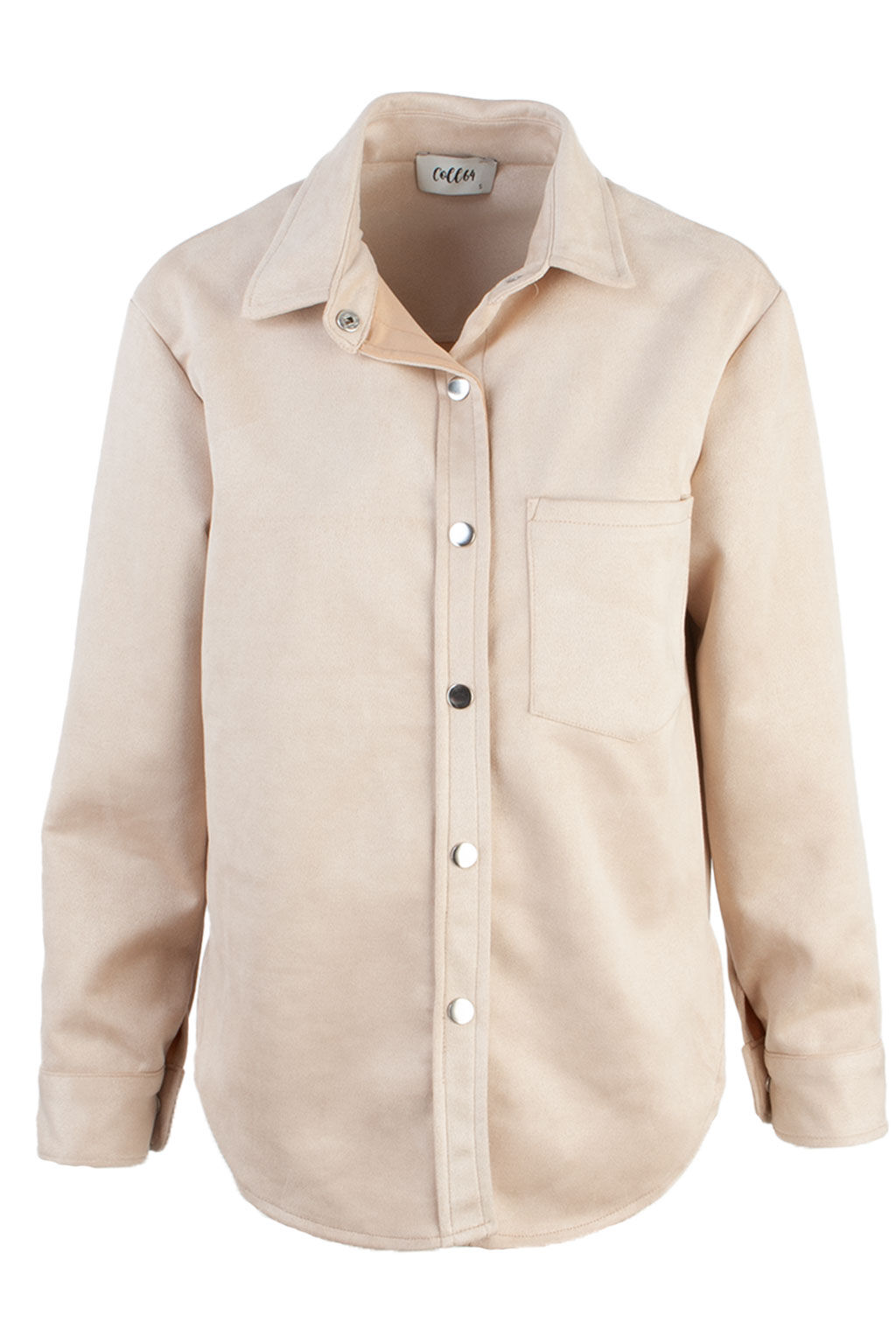 Blusenhemd mit Wildlederoptik Blusenhemd mit Wildlederoptik