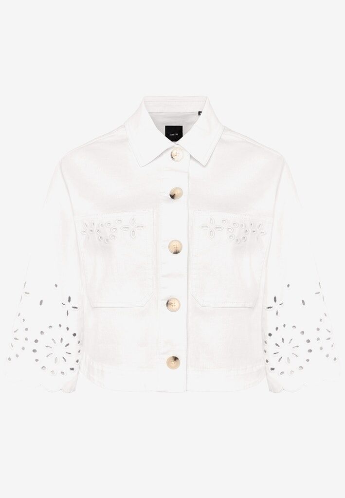 Blazer-Jacke mit Lochmuster