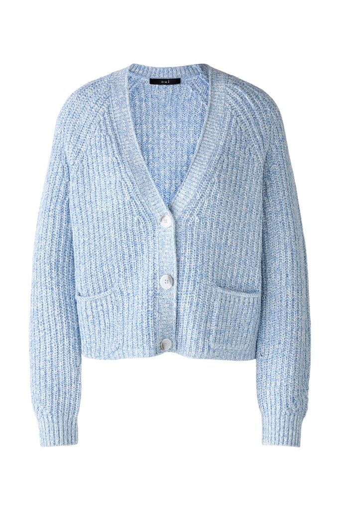 Oui Strickjacke Baumwollmischung