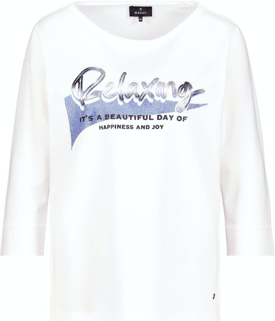 Monari Shirt mit glänzendem Schriftdruck Monari Shirt mit glänzendem Schriftdruck