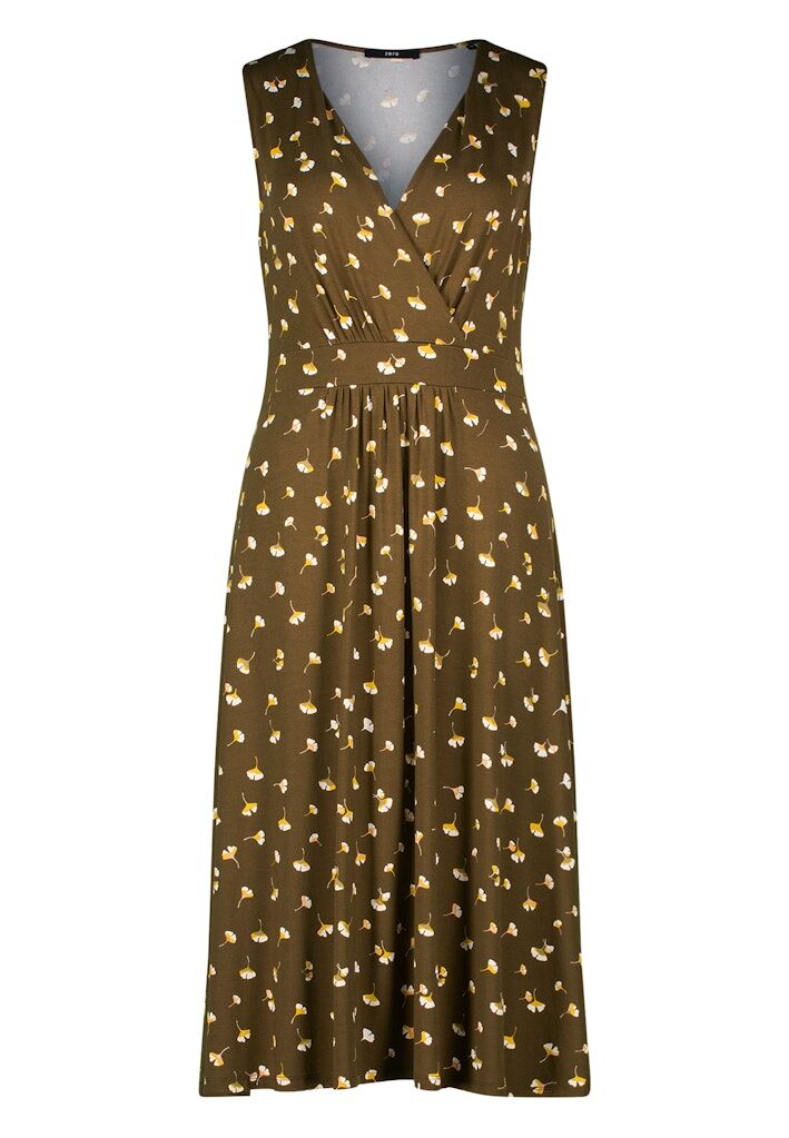 Zero Jerseykleid mit Blätterprint