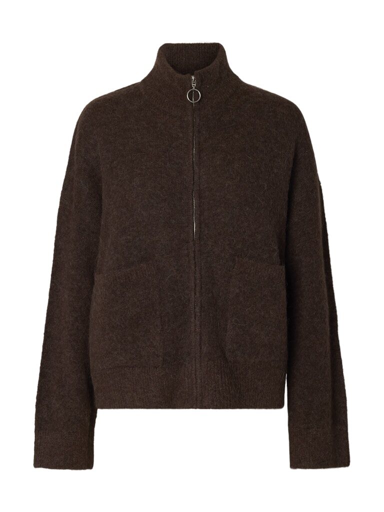 Strickjacke mit Reißverschluss