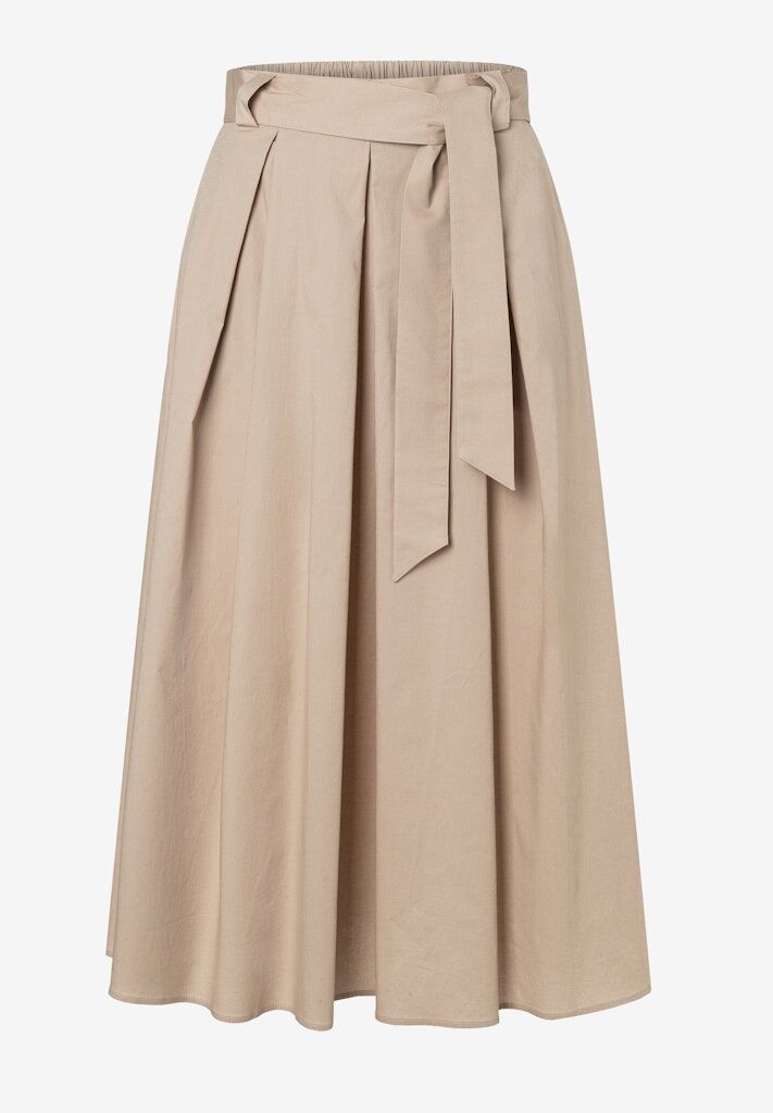 Baumwollrock mit Bindegürtel