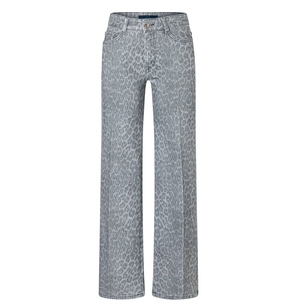 Jeans mit Leo-Muster "Wide"