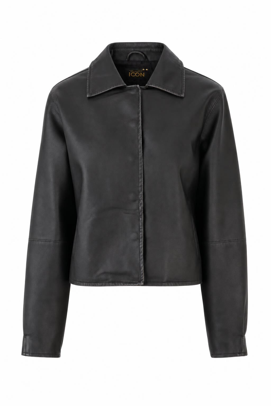 Jacke in Lederoptik