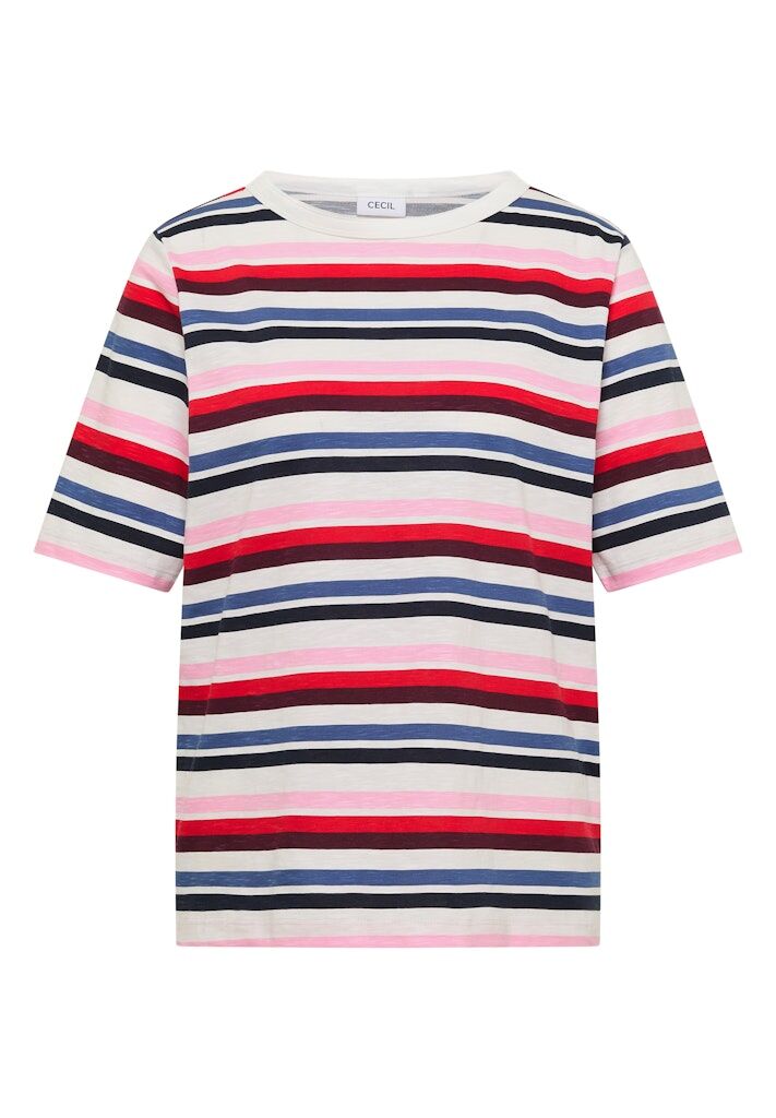 T-Shirt mit Multicolor Streifen
