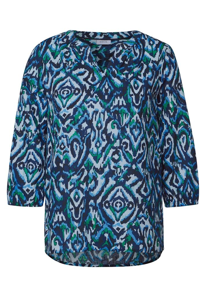 Bedruckte Baumwollbluse Bedruckte Baumwollbluse