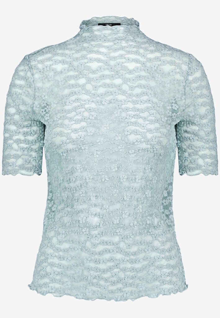 Spitzenshirt mit Stehkragen Spitzenshirt mit Stehkragen