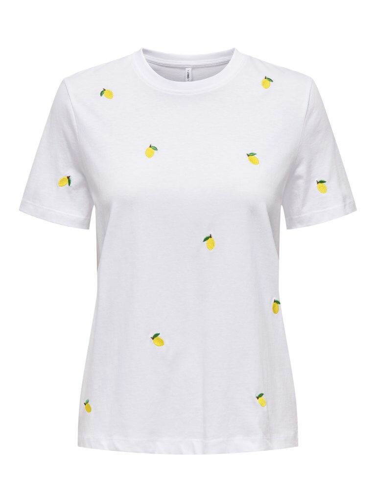 Only T-Shirt Ketty mit Zitronenaufdruck