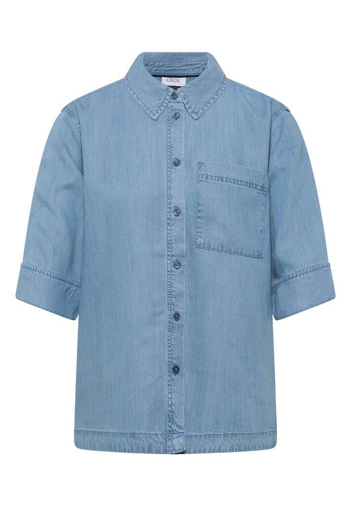 Hemdbluse im Denim-Look Hemdbluse im Denim-Look
