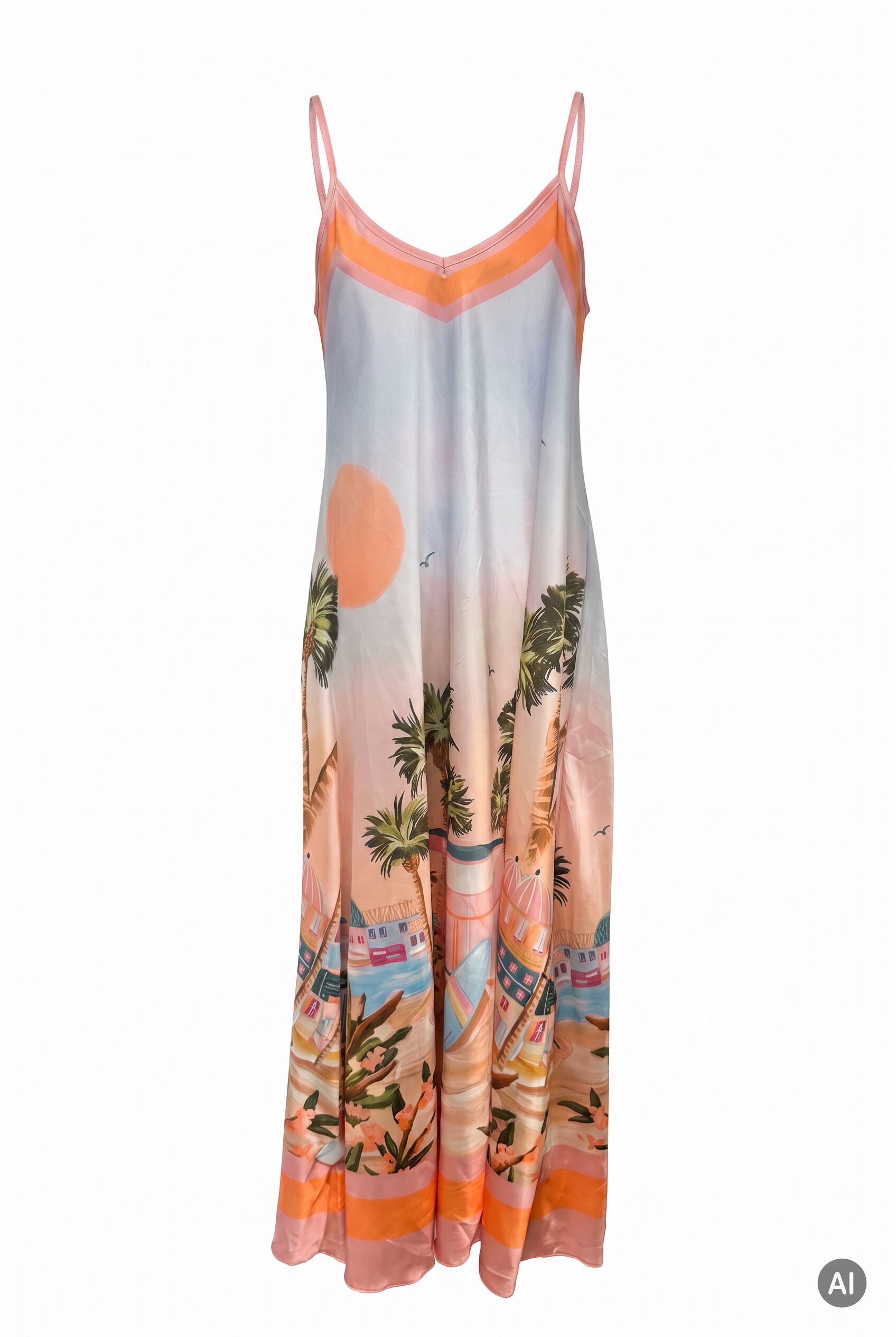 Trägerkleid mit Allover-Print
