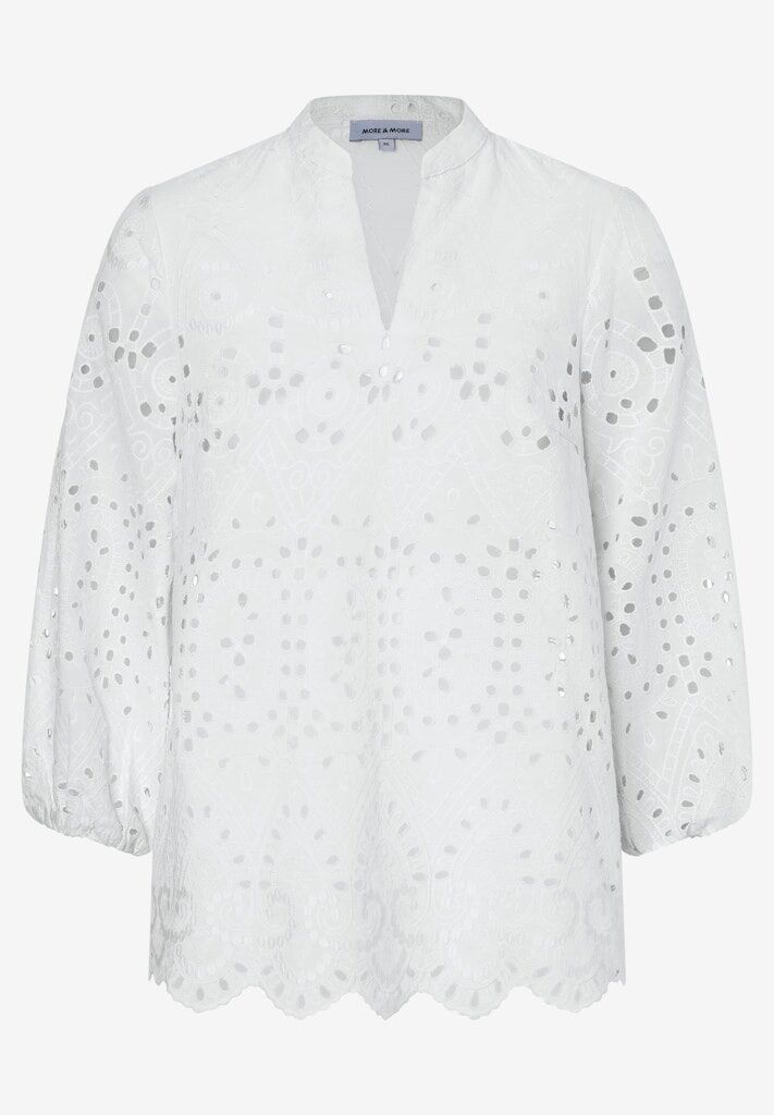 Bluse mit Lochstickmuster