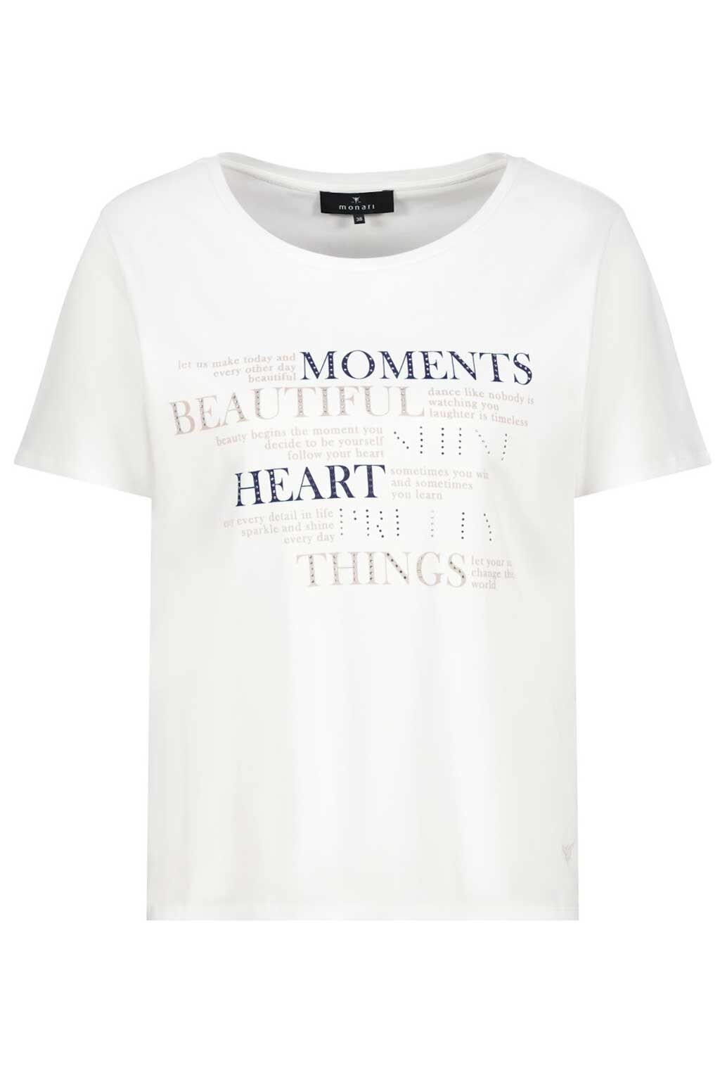 Monari T-Shirt mit Schriftzug