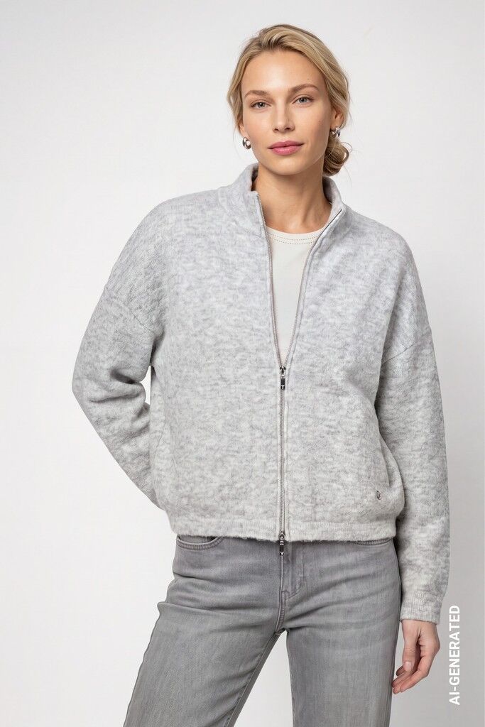 Strickjacke mit Reißverschluss Strickjacke mit Reißverschluss