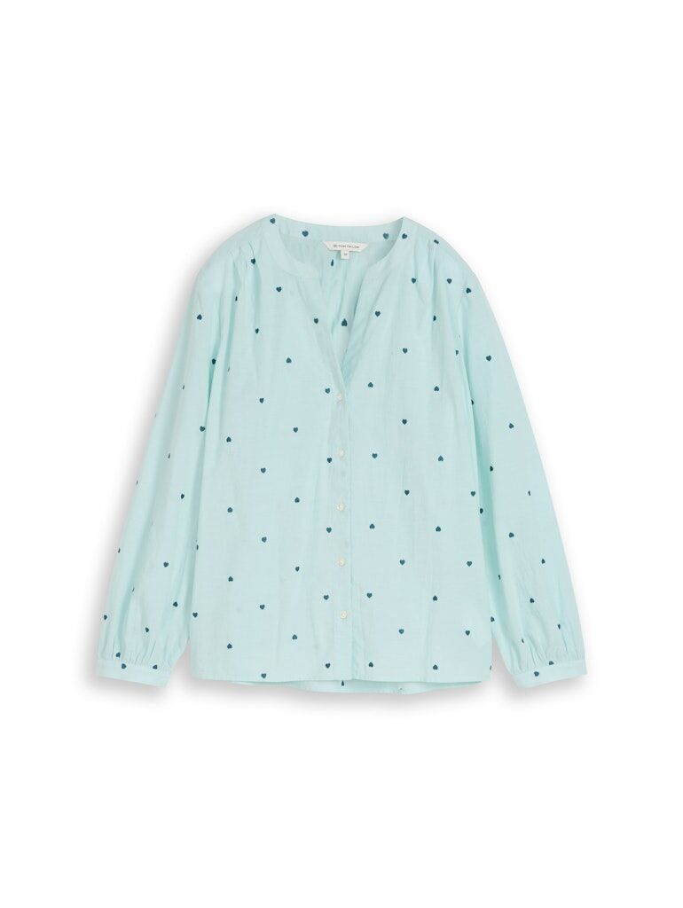 Bluse mit Herz-Stickerei Bluse mit Herz-Stickerei