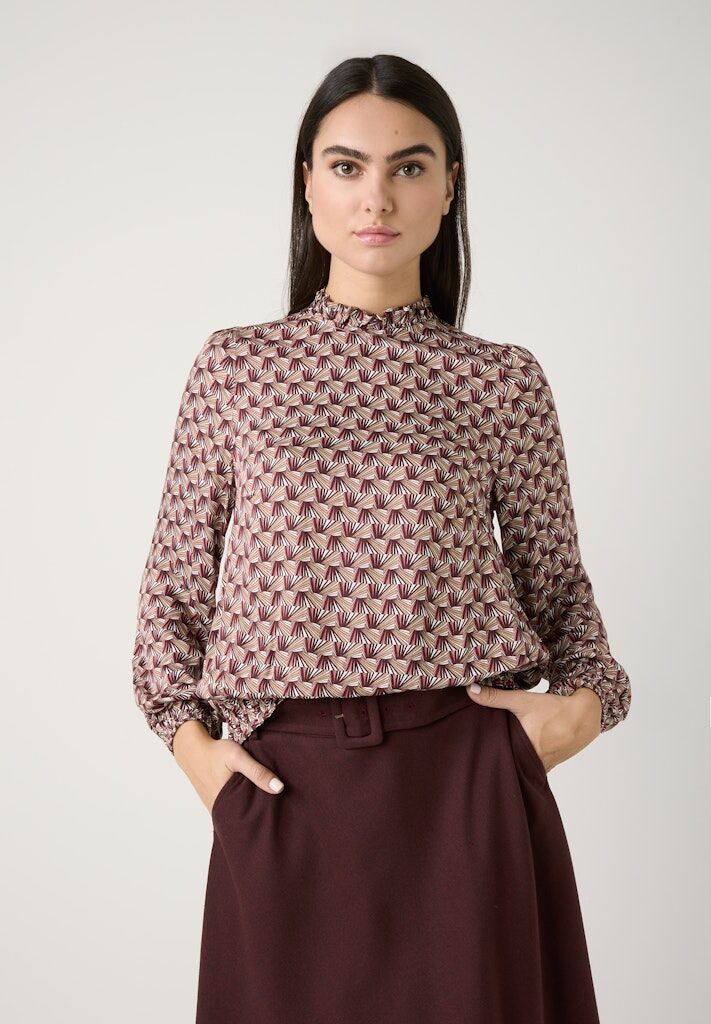 Bluse mit grafischem Print