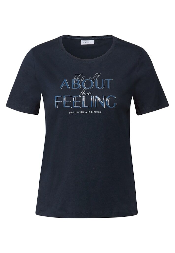 Cecil Shirt mit Wording Artwork