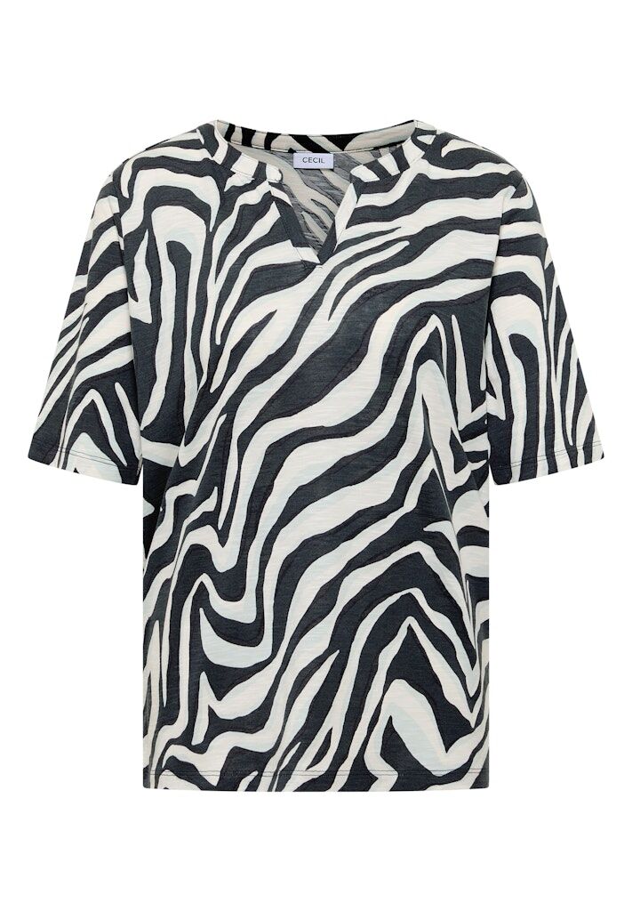T-Shirt mit Zebra-Print