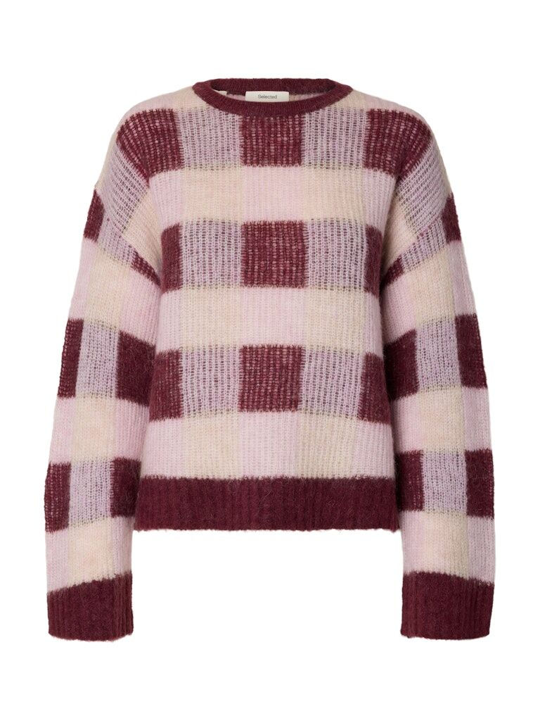 Strickpullover mit All-Over-Print