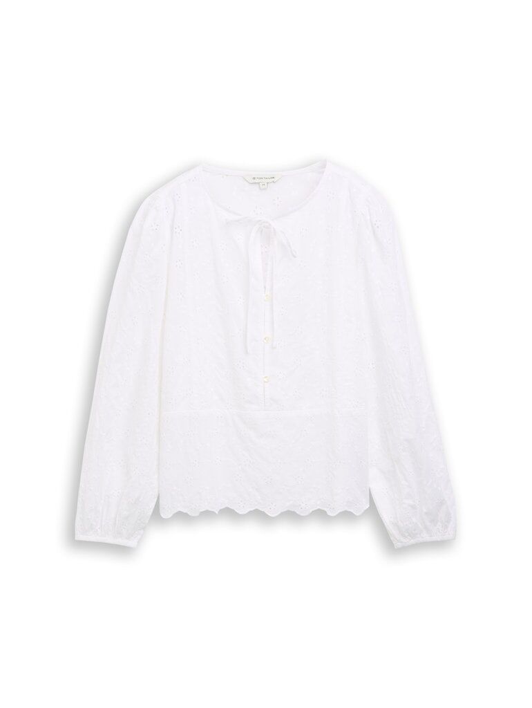 Bluse mit Lochstickerei