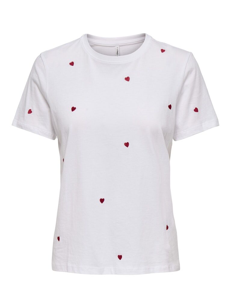 Only T-Shirt Ketty mit Herz Aufdruck