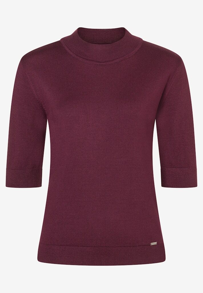 Turtleneck-Pullover mit kurzen Ärmeln