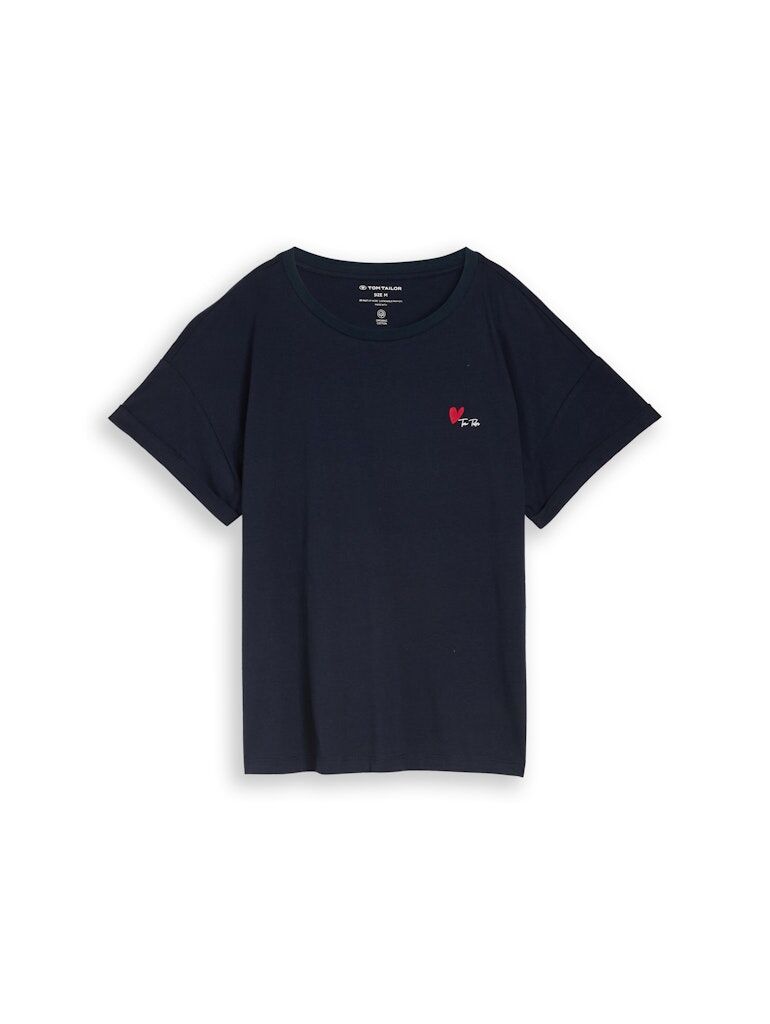 T-Shirt mit Stickerei T-Shirt mit Stickerei