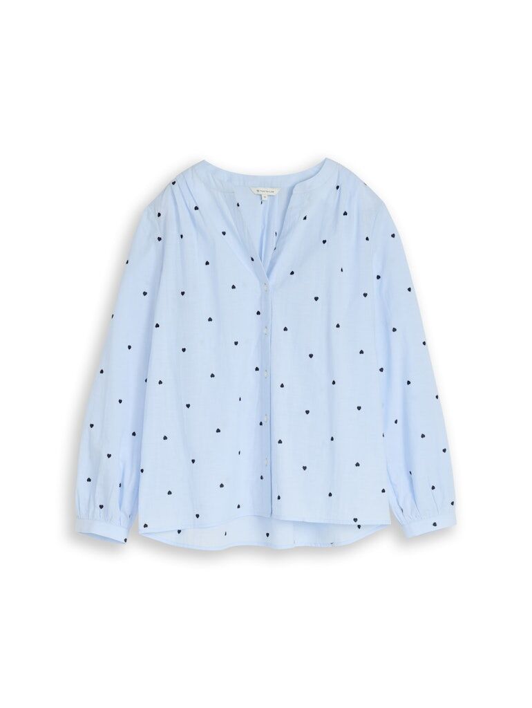 Bluse mit Herz-Stickerei Bluse mit Herz-Stickerei