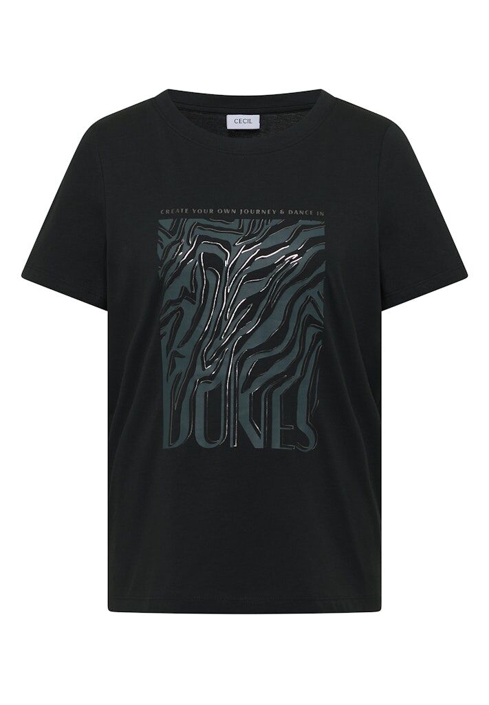 T-Shirt mit Folienprint T-Shirt mit Folienprint