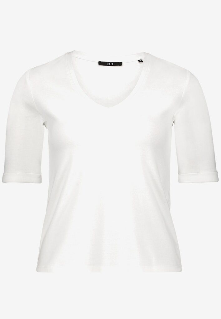 Basic-T-Shirt mit V-Ausschnitt