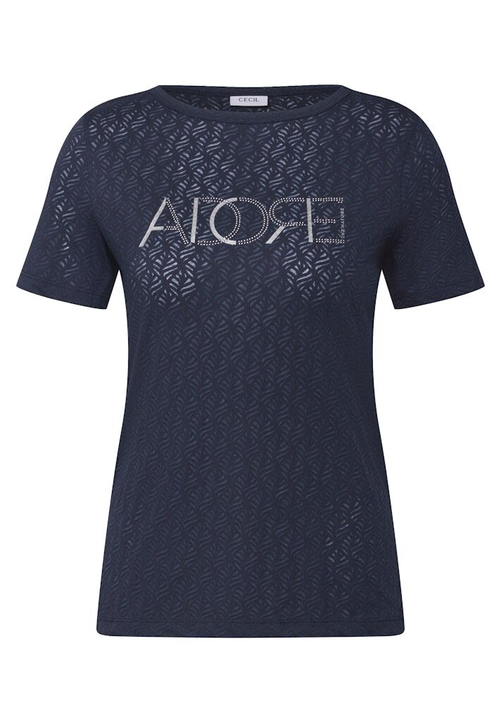 Cecil Ausbrenner-Shirt mit Wording Cecil Ausbrenner-Shirt mit Wording